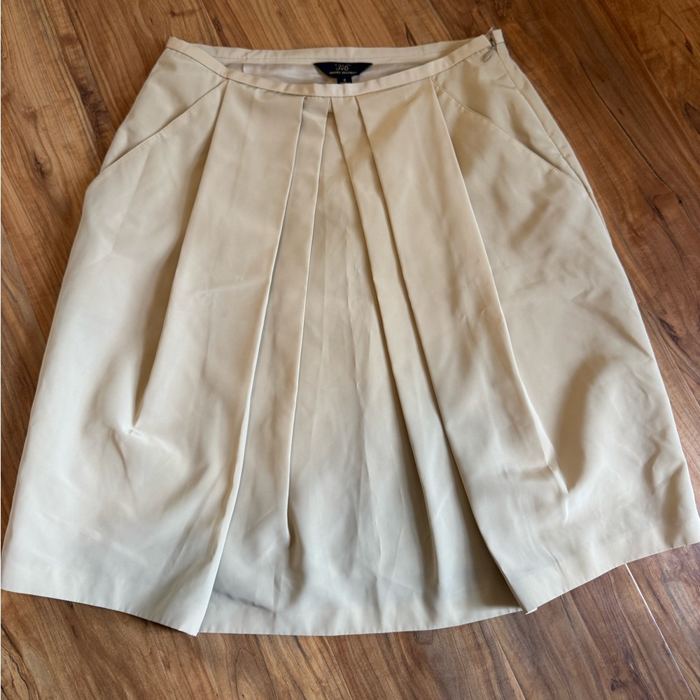 Brooks Brothers Cream A-Line Skirt